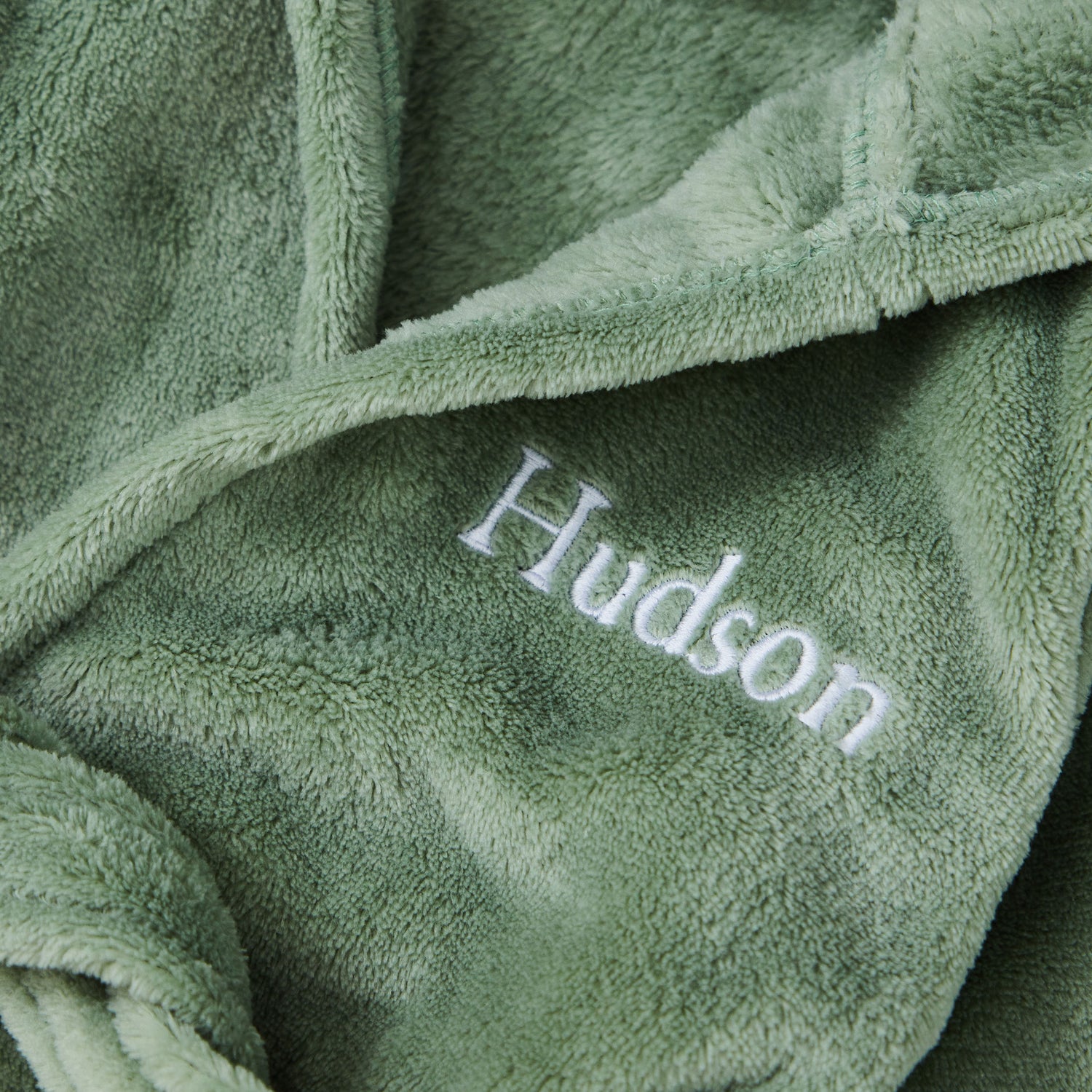 Personalised Sage Green Bear Dressing Gown