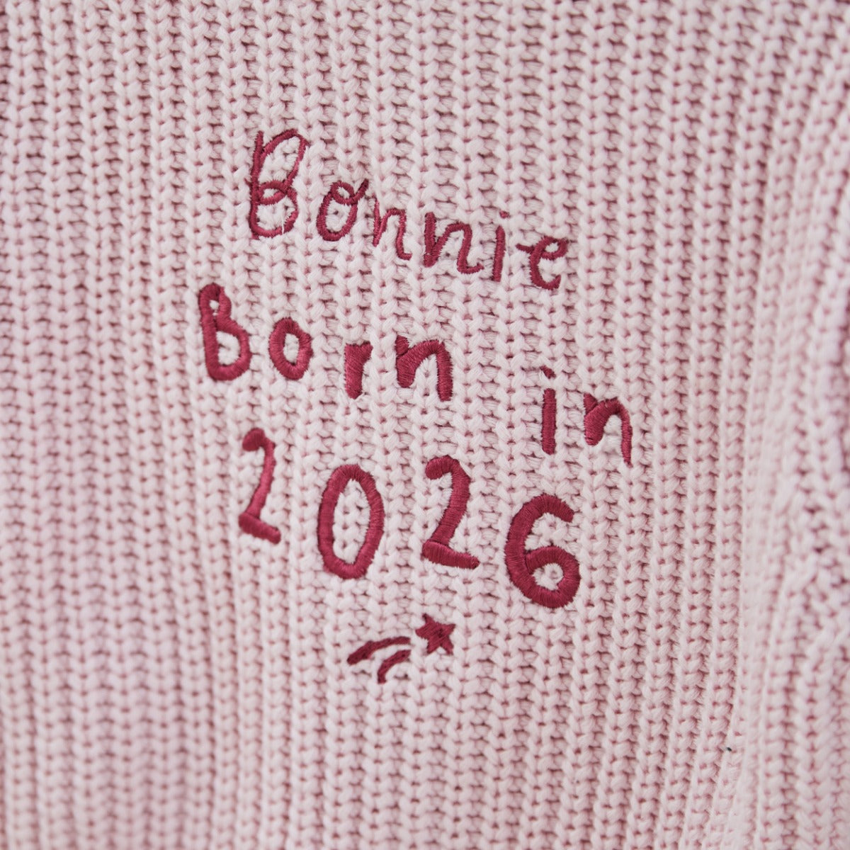 Personalised Born In 2026 Pink Cardigan 