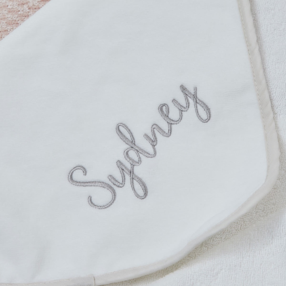 Personalised Ivory Bunny Hooded Towel 