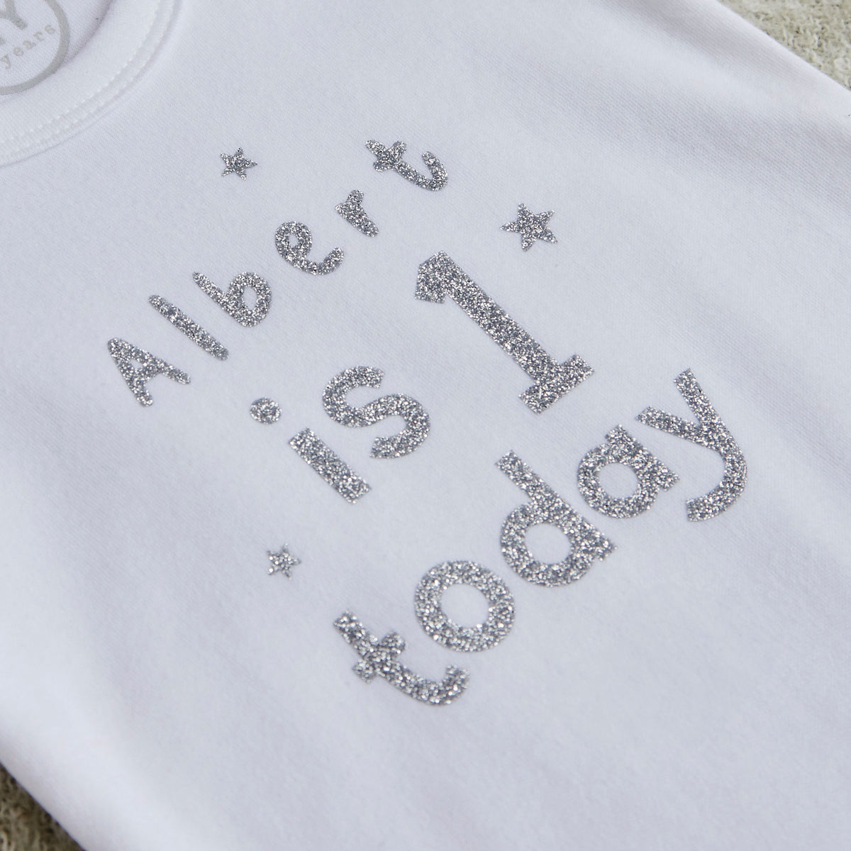 Personalised Birthday Today White Bodysuit