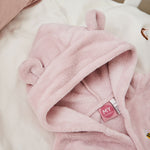 Personalised Bumblebee Design Pink Fleece Robe 