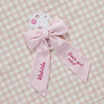 Personalised Pink Flower Girl Hair Clip