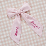 Personalised Pink Flower Girl Hair Clip