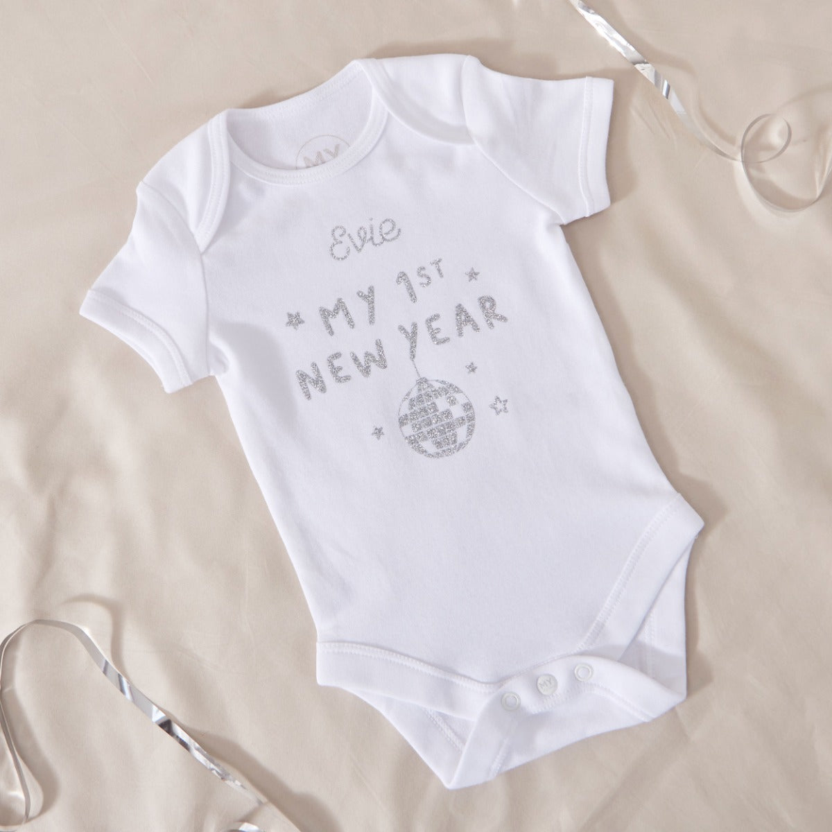 Personalised 'My 1st New Year' White Bodysuit