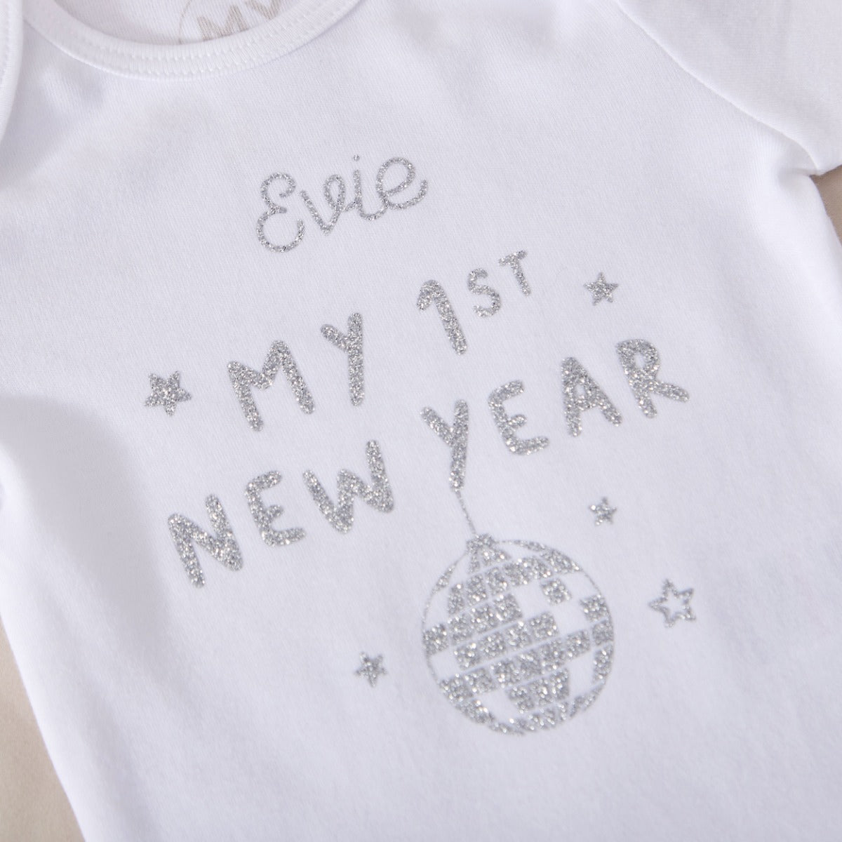 Personalised 'My 1st New Year' White Bodysuit