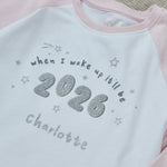 Personalised 2026 New Year Pink Jersey Pyjamas 