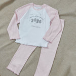 Personalised 2026 New Year Pink Jersey Pyjamas 