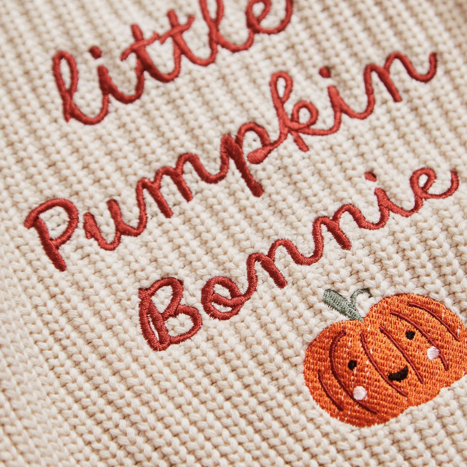 Personalised Little Pumpkin Oatmeal Cardigan 