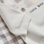 Personalised Little Boo Crew Ecru Pumpkin Sweatshirt
