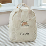 Personalised Breakfast Club Ecru Cord Backpack 