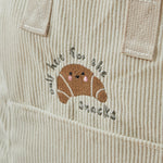 Personalised Breakfast Club Ecru Cord Backpack 