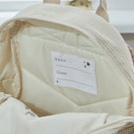 Personalised Breakfast Club Ecru Cord Backpack 