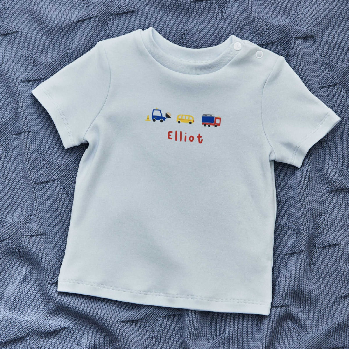 Personalised Blue Transport T-Shirt