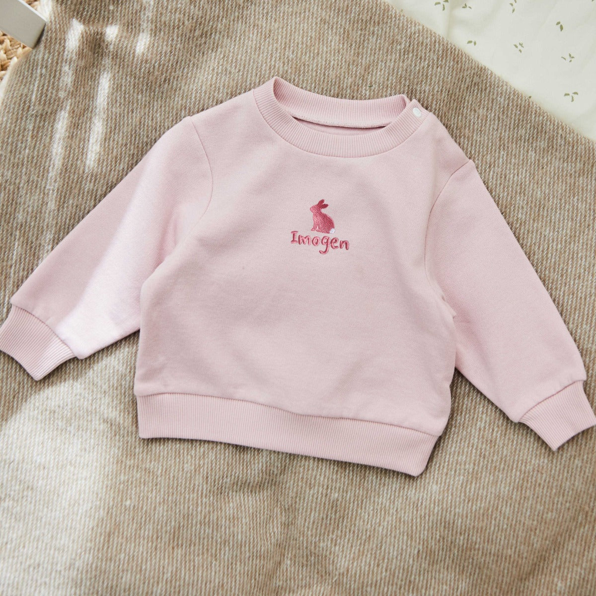 Personalised Little Bunny Pink Sweatshirt