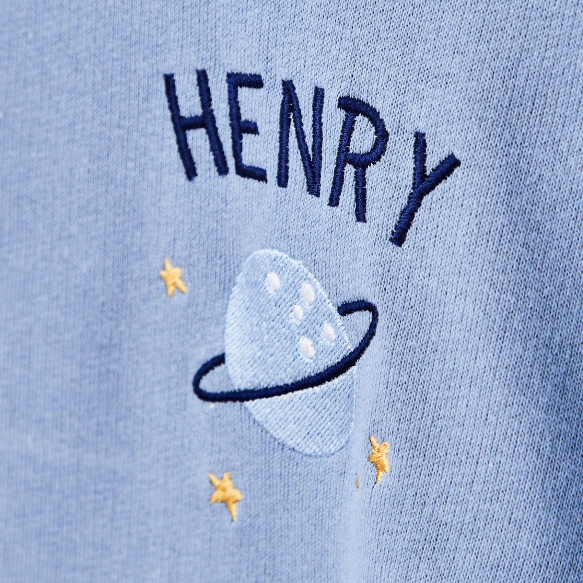 Personalised Space Design Blue Sweatshirt