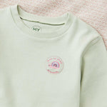 Personalised Rainbow Snail Sage Sweatshirt