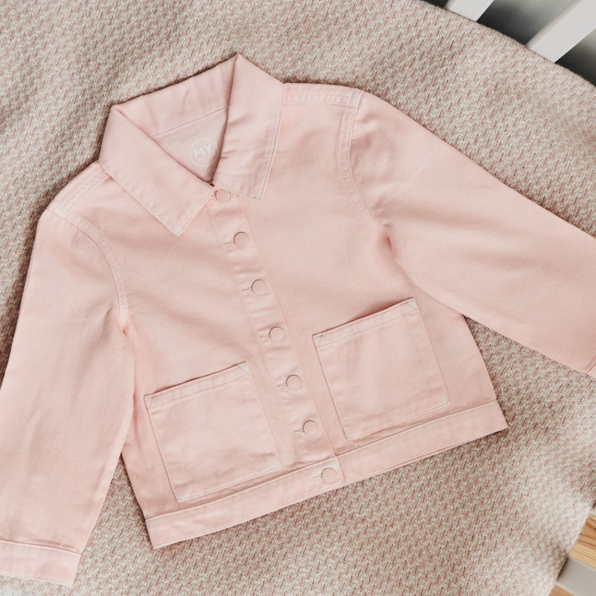 Personalised Floral Pink Denim Jacket
