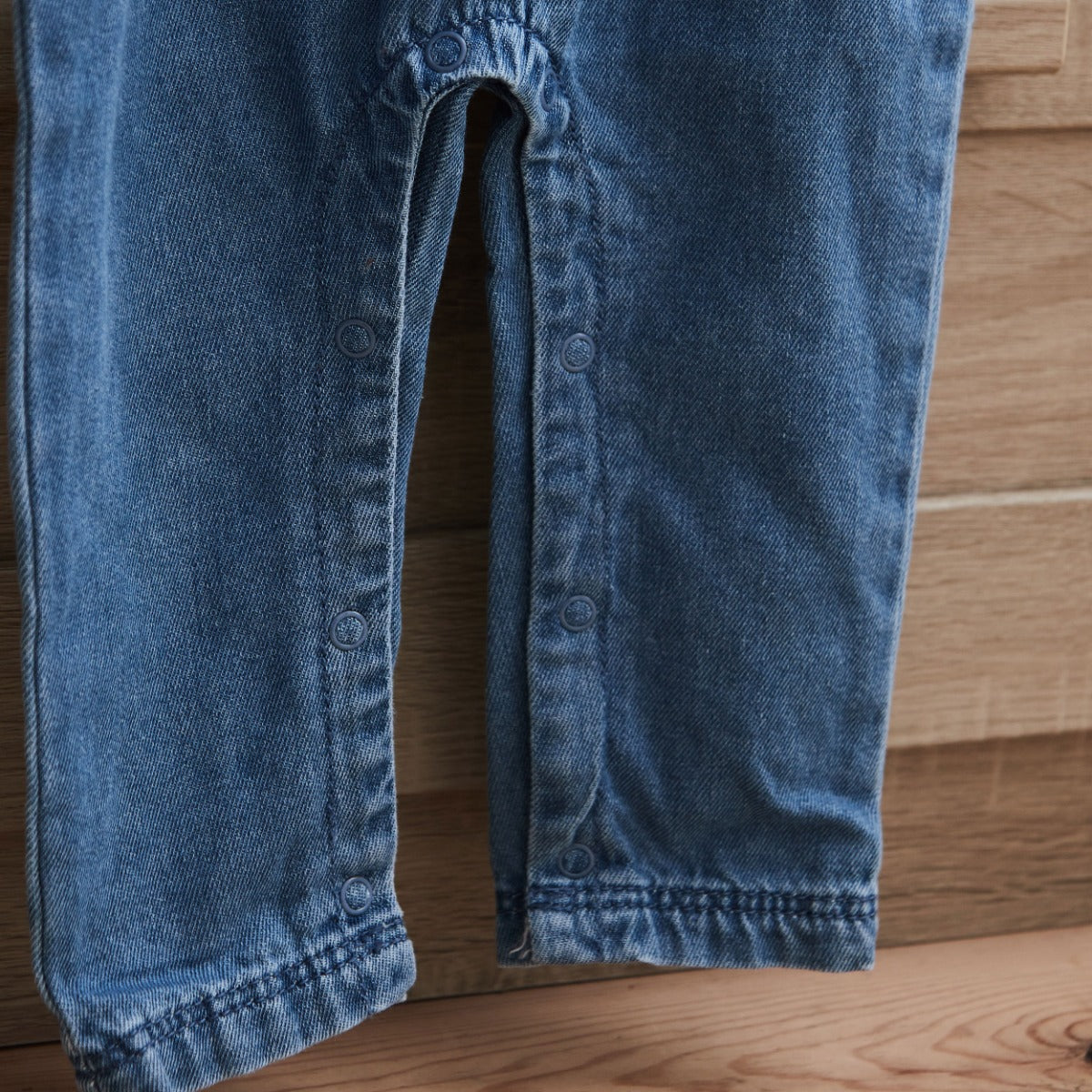 Personalised Safari Blue Denim Dungarees