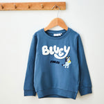 Name It Personalised Bluey Provincial Blue Sweatshirt
