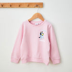 Name It Personalised Bluey Pink Sweatshirt