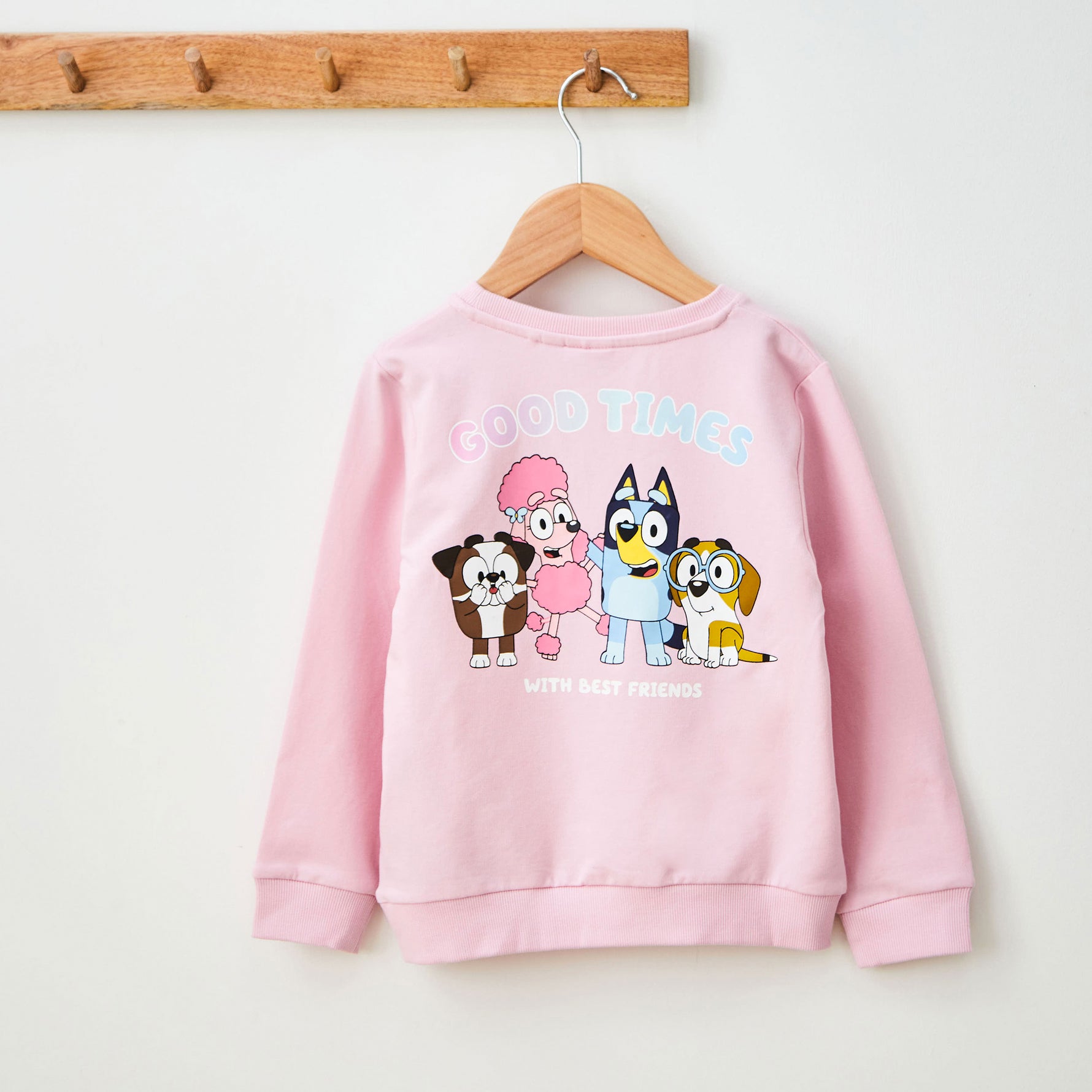 Name It Personalised Bluey Pink Sweatshirt
