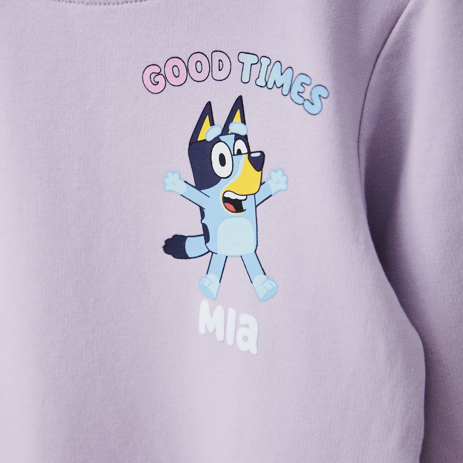 Name It Personalised Bluey Lilac Sweatshirt