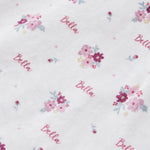 Personalised Pink Floral Fleece Blanket