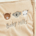 Personalised Bear Design Cord Nappy Caddy