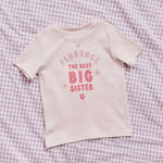 Personalised Best Big Sister Pink T-Shirt