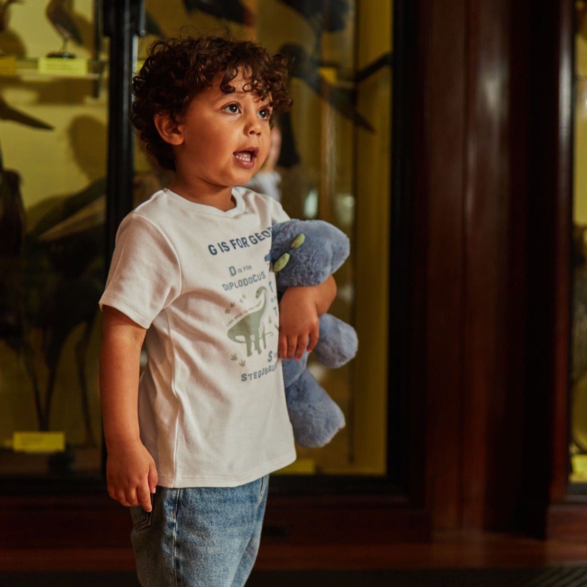 Personalised Natural History Museum™ Letter Dinosaur T-Shirt