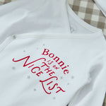 Personalised Name Nice List Wrap Sleepsuit & Hat Gift Set 