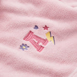 Personalised Initial Pink Fleece Oversized Hoodie