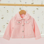 Personalised Pink Frill Denim Jacket
