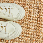 Personalised Checkered Ivory Toddler High-Top Shoes