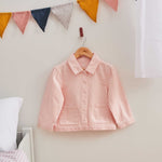 My Kids Personalised Heart Pink Denim Jacket