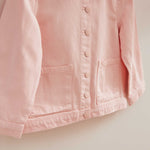 My Kids Personalised Heart Pink Denim Jacket
