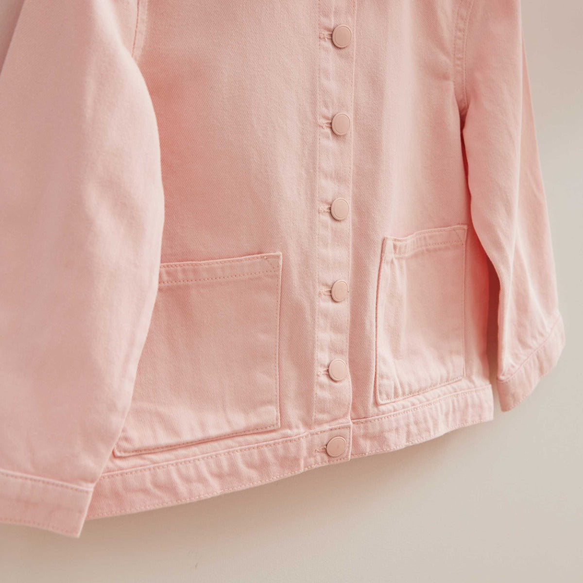 My Kids Personalised Heart Pink Denim Jacket