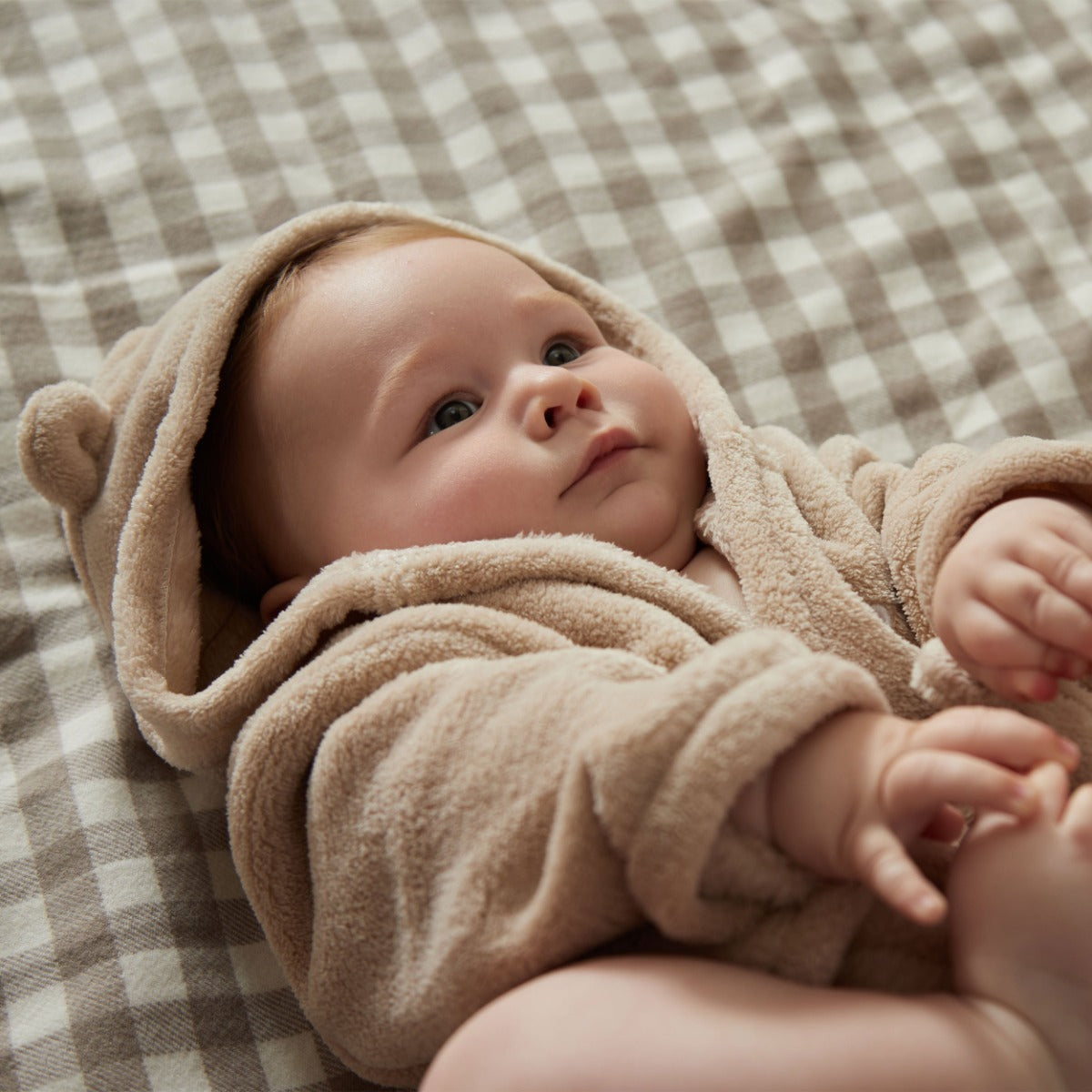 Personalised Oatmeal Fleece Robe With Ears