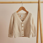 Personalised Mummy's Little Man Oatmeal Cardigan