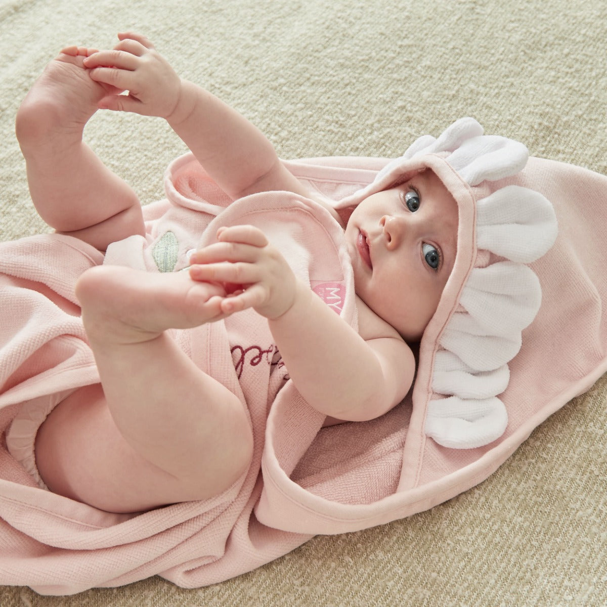 Personalised Flower Hooded Towel