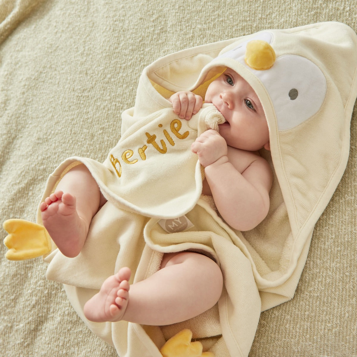 Personalised Chick Hooded Towel