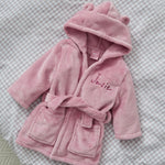 Personalised Raspberry Ripple Fleece Robe