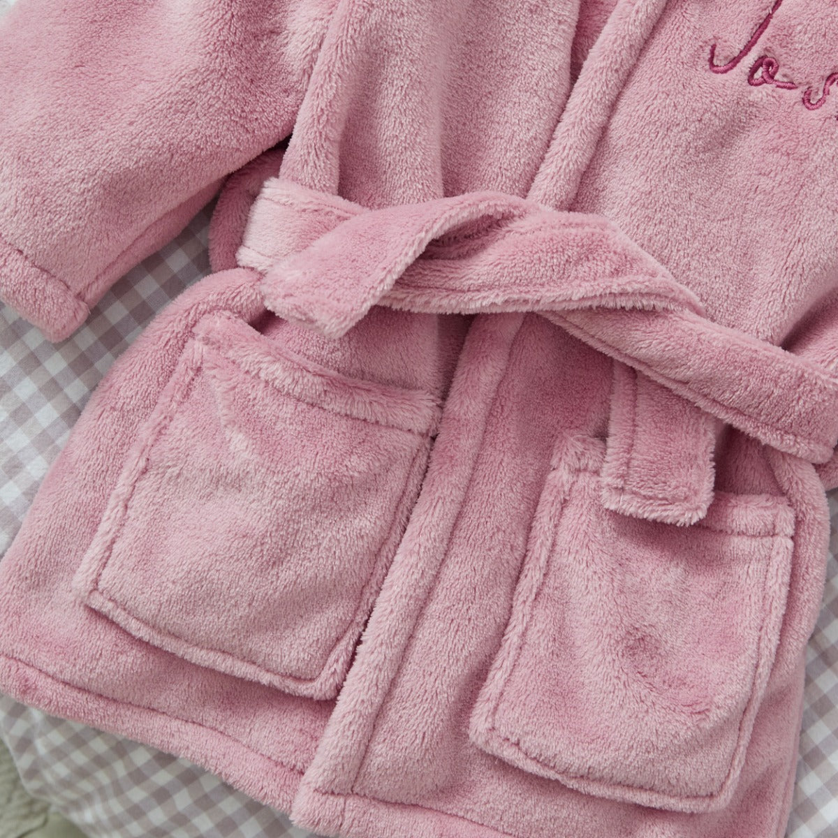 Personalised Raspberry Ripple Fleece Robe