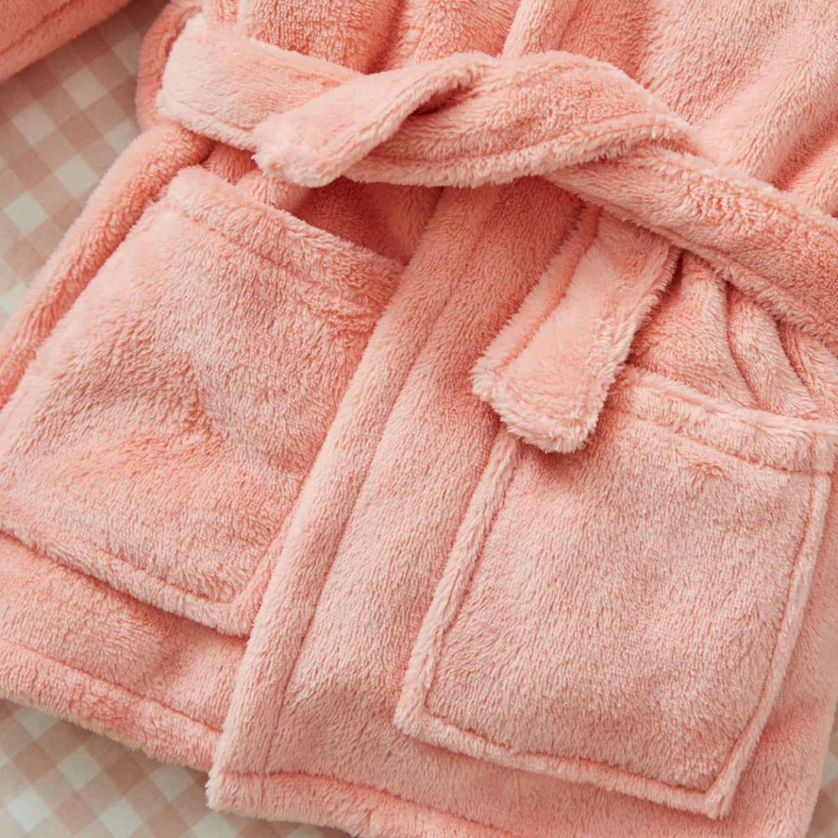 Personalised Peach Sorbet Fleece Robe