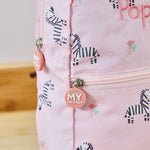 Personalised Foldaway Pink Really Wild Mini Backpack 
