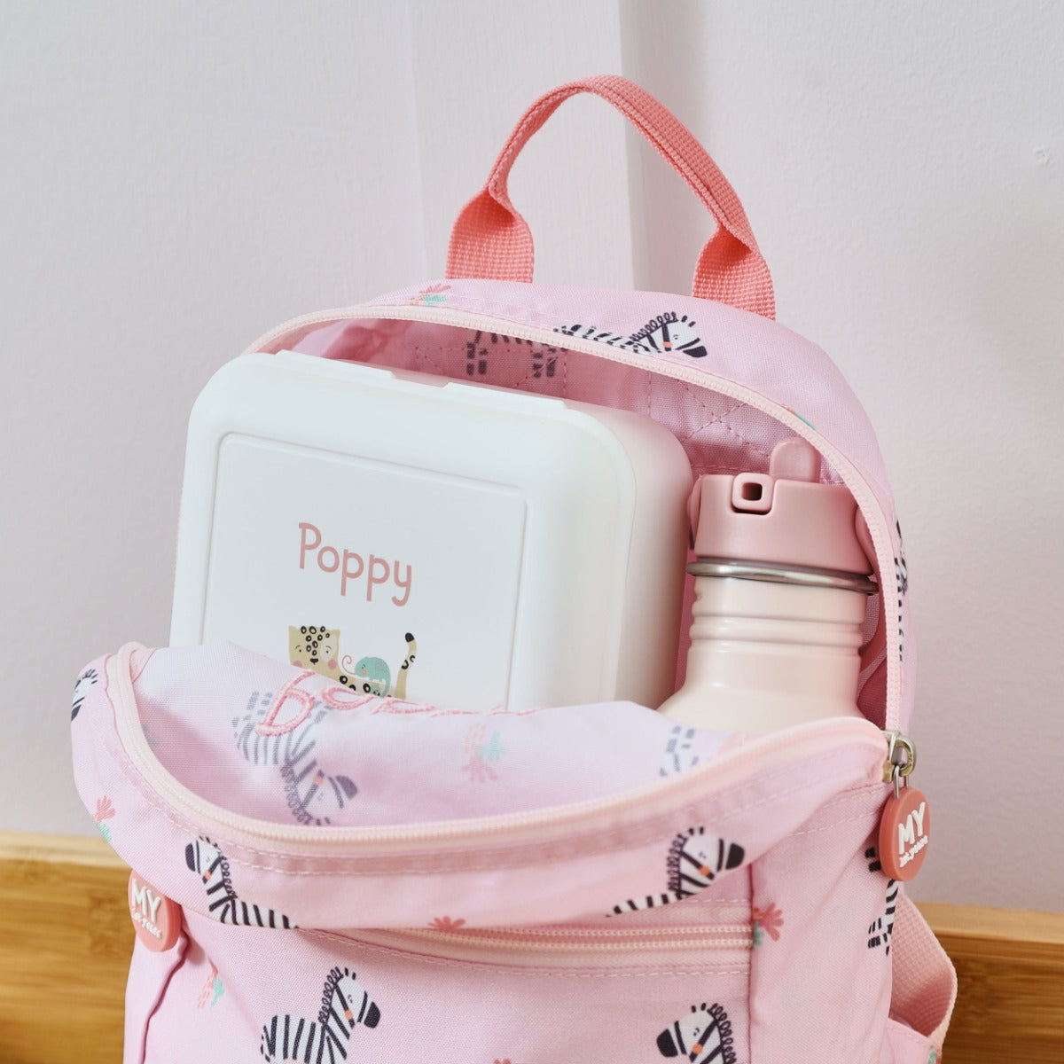Personalised Foldaway Pink Really Wild Mini Backpack 