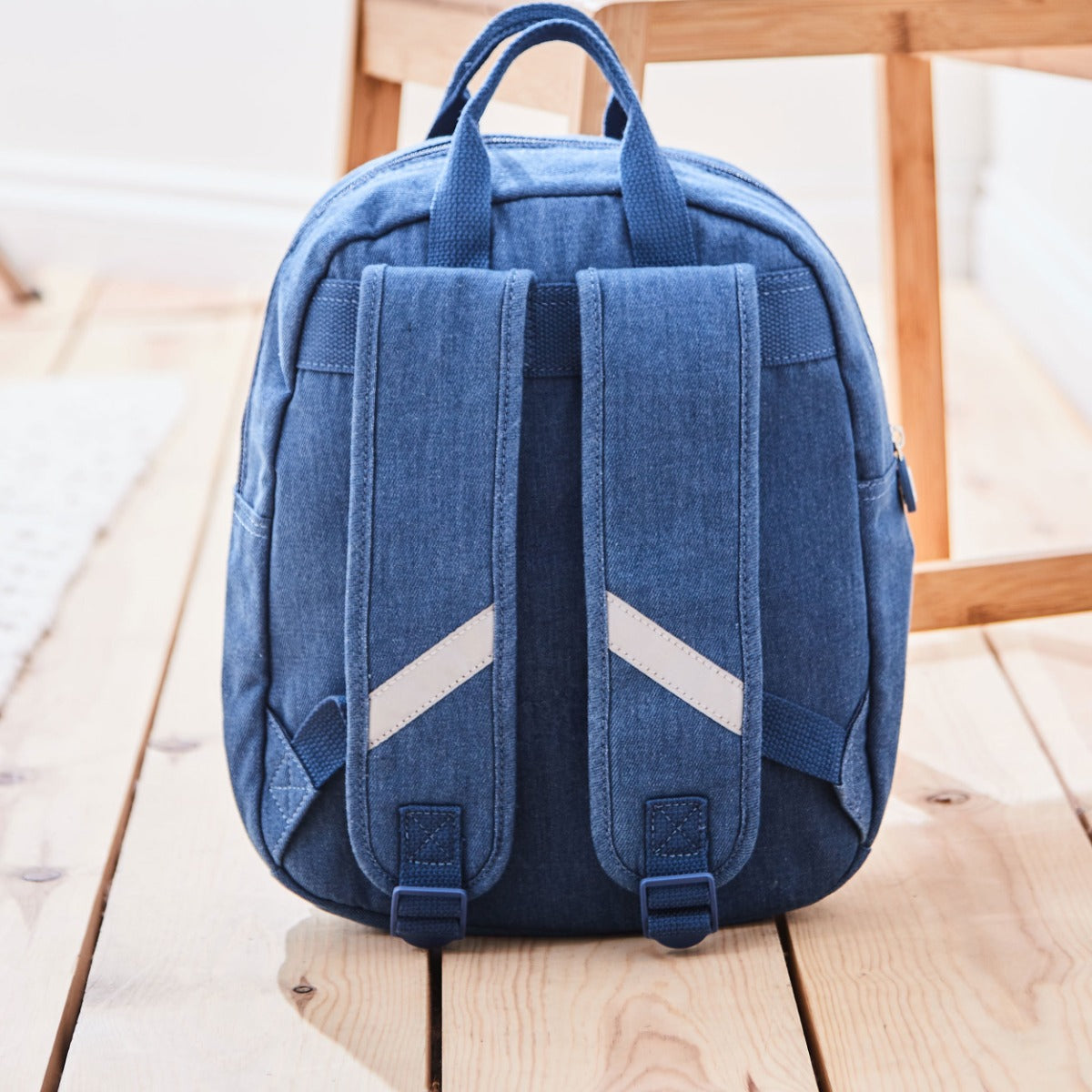 Personalised Name Medium Denim Backpack 
