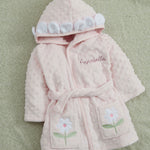 Personalised Flower Fleece Robe 
