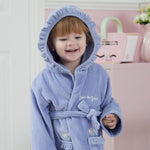 Personalised Frill Velour Cornflower Robe