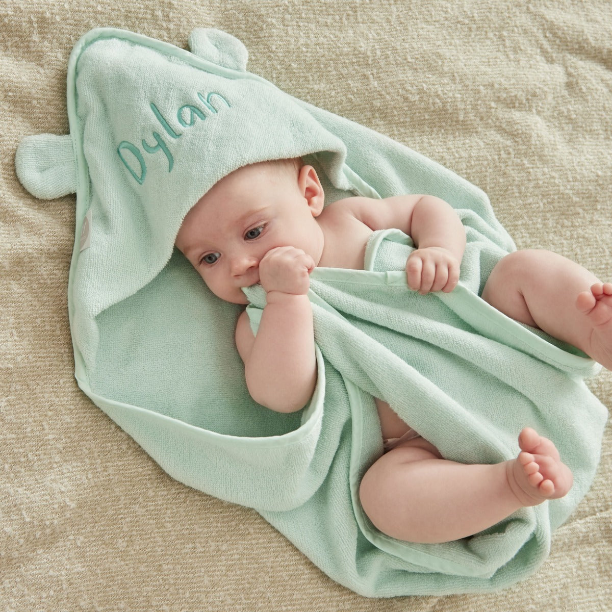 Personalised Mint Choc Chip Hooded Towel